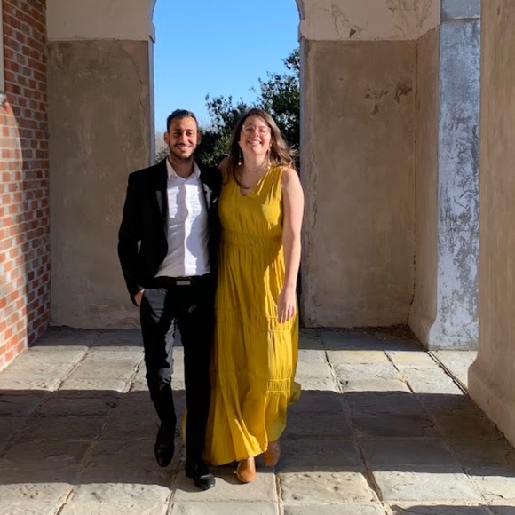 Anthropologie yellow maxi tie dress - Picture 3 of 8